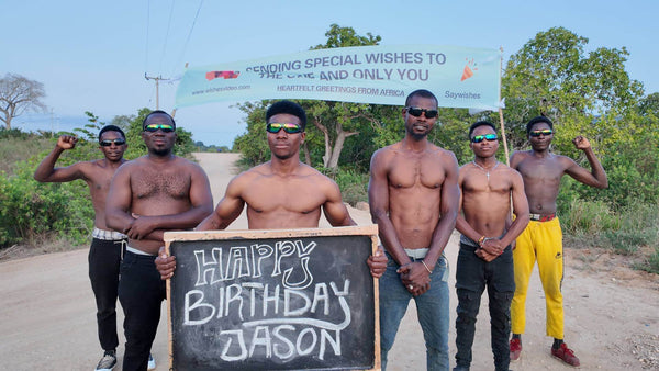 African Video Message Performers - Muscle man Custom Family Celebration Team