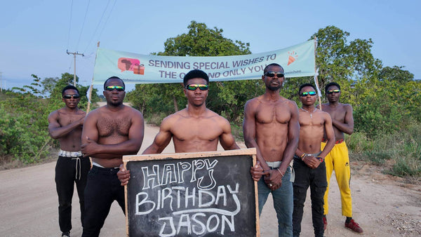 Personalized African Video Messages - Muscle man Team for Custom Family Greetings