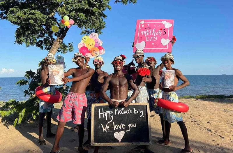 Personalized African Video Messages - African Beach Vibe Dancers Team for Custom Family Greetings